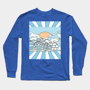 Igloo snow and ice landscape Long Sleeve T-Shirt